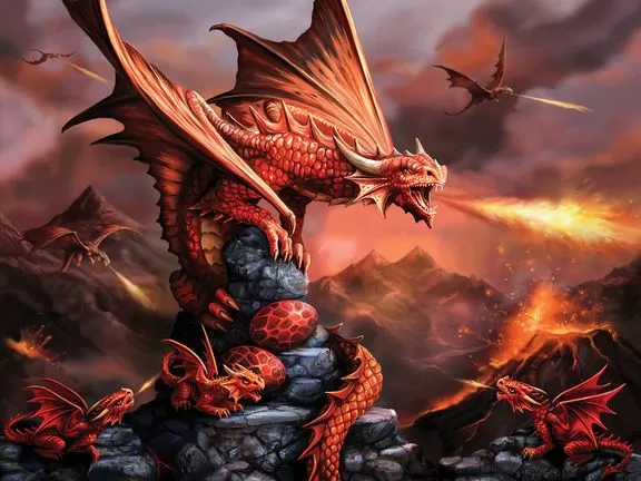 Пазл Super 3D Огненный дракон, 500 деталей (10090)