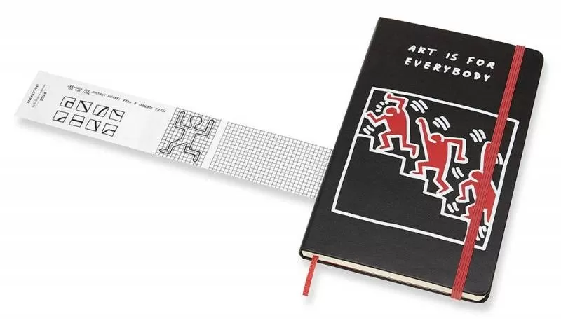 Записная книжка Keith Haring (в линейку) Large черная
