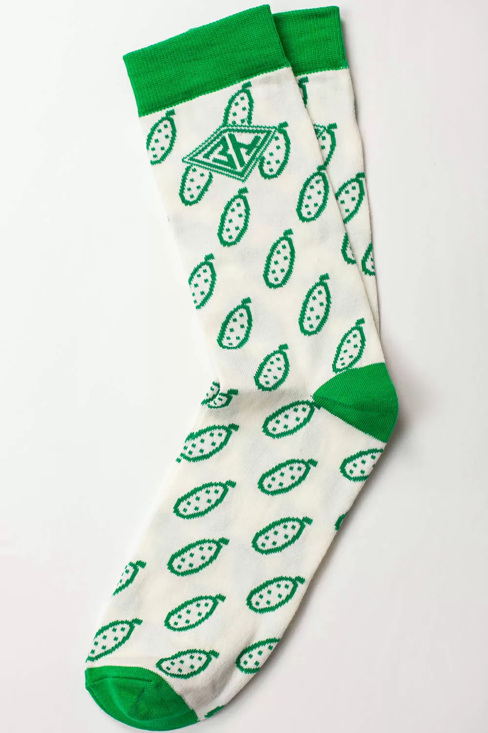 Носки Запорожец Огурцы (Белый-зеленый)