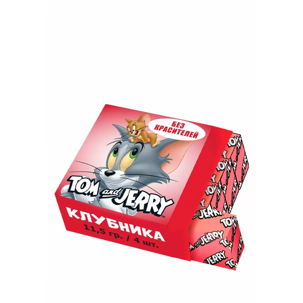 Жевательная конфета Tom & Jerry Strawberry Chewing Candy (клубника)