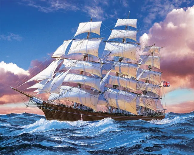 Картина по номерам 40х50 Корабль в море (VA-2485)