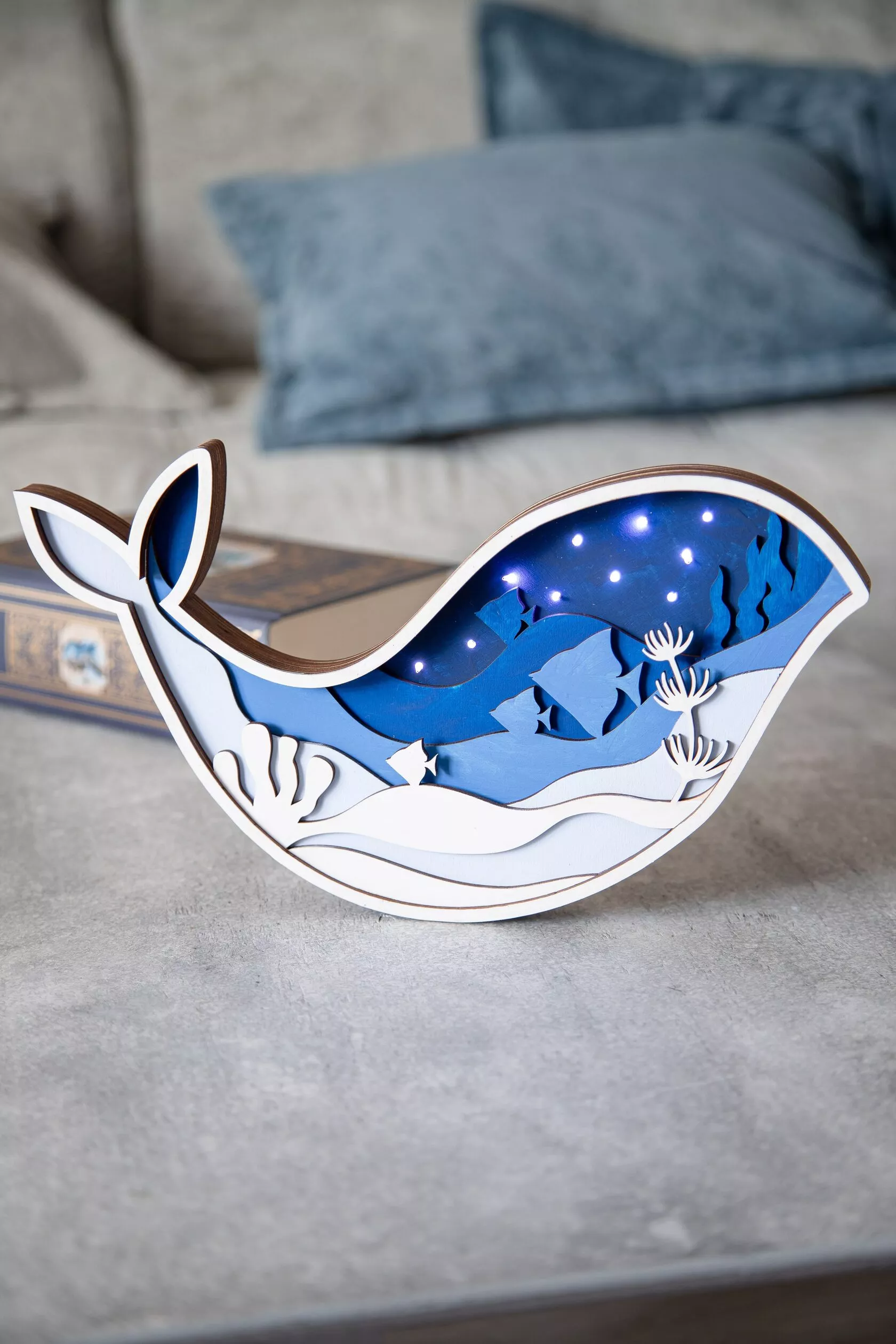 Набор для раскрашивания Синий кит-ночник (Серия Море)