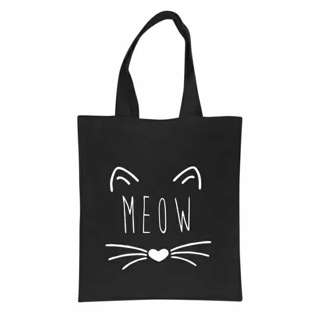Эко-сумка шоппер Meow (черная)
