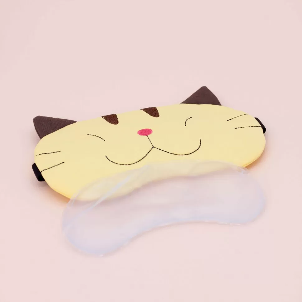 Маска для сна гелевая Sly cat (yellow)