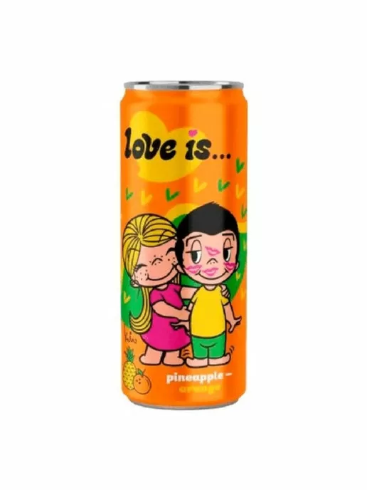 Газированный напиток Love Is Pineapple-Orange 330 мл.