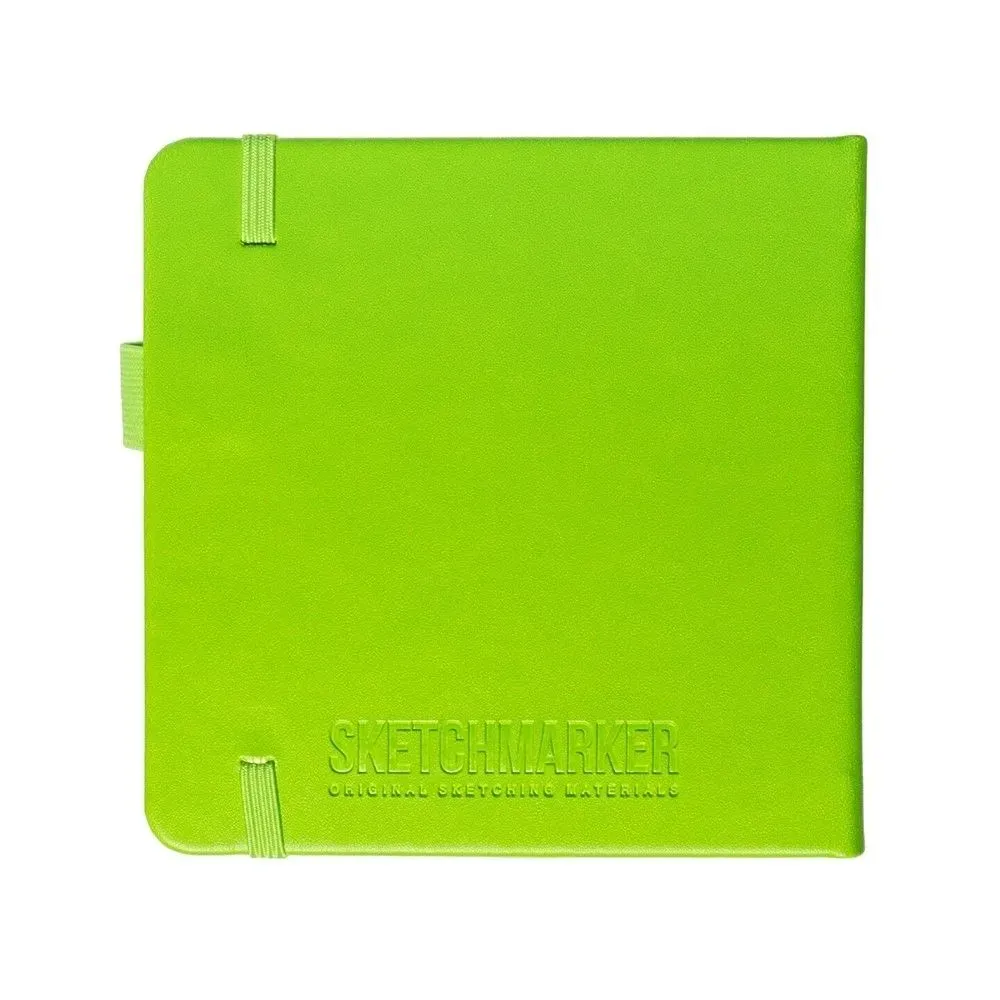 Блокнот для зарисовок Sketchmarker 140г/кв.м 12*12см 80л (Зеленый луг)
