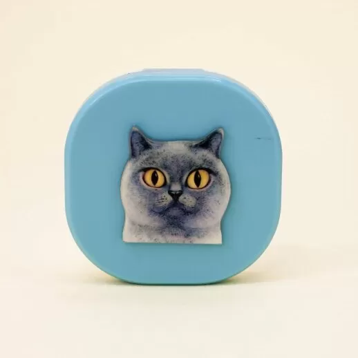Контейнер для линз Purebred Cat (blue-smoke)