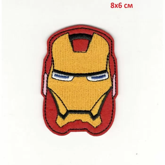 Нашивка Железный Человек красная (Iron Man 8 см.)