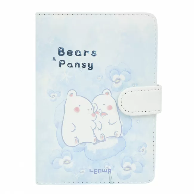 Блокнот Bears pansy (2 медведя на цветке)