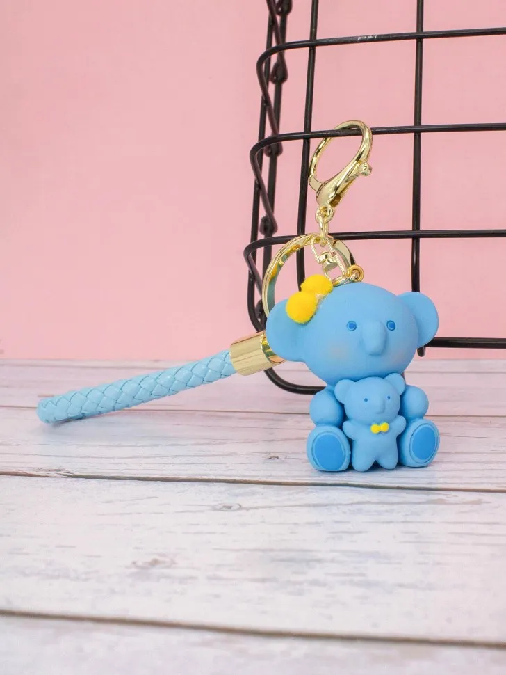 Брелок Family elephant (blue)