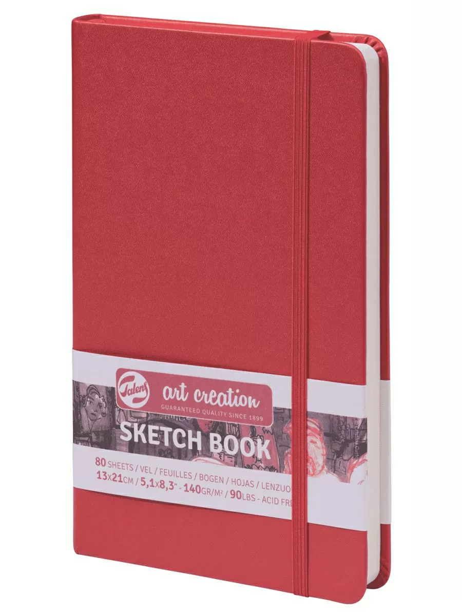 Блокнот для зарисовок Art Creation 140г/кв.м 13*21см 80л (красный)