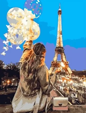 Картина по номерам 40х50 Светящийся Париж (RDG-3511)