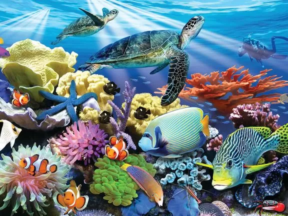 Пазл Super 3D Жизнь на рифе, 48 деталей