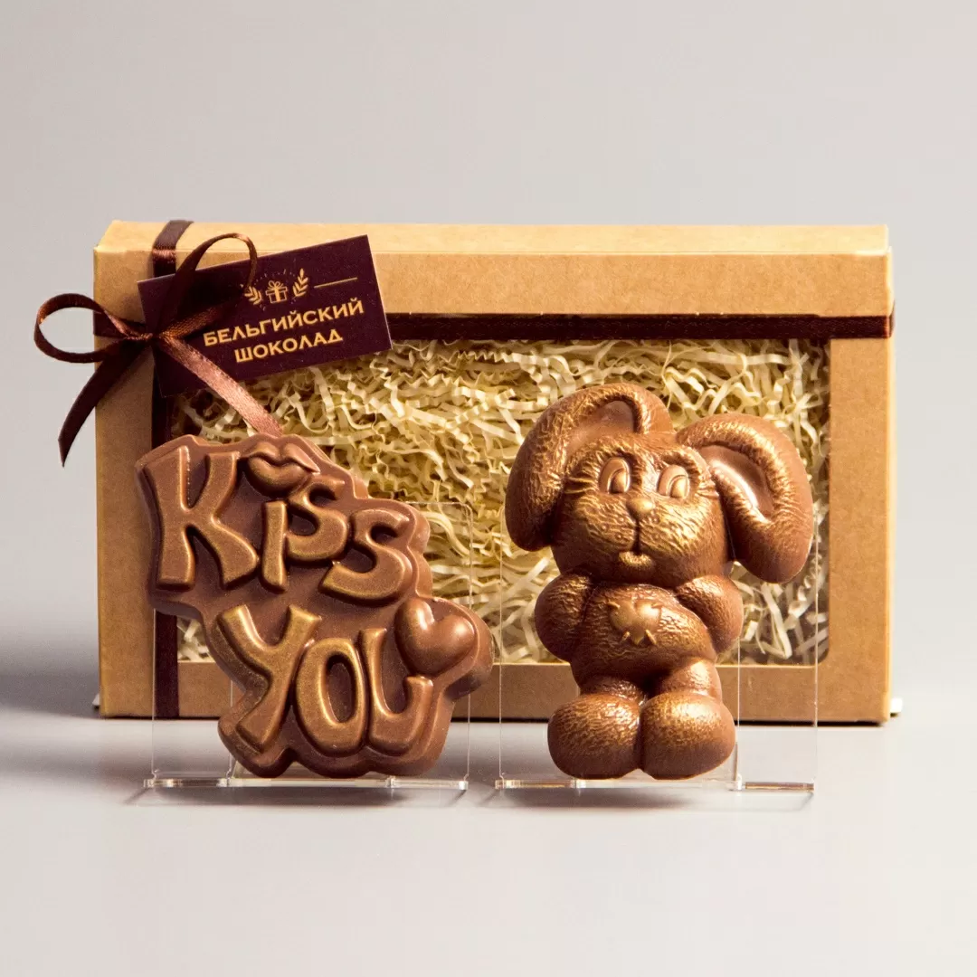 Шоколадный набор Kiss You + Зайка