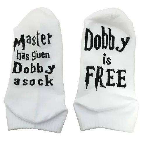 Носки Мастер дал Добби носок! Добби Свободен! (темно серый/белый), 38-43