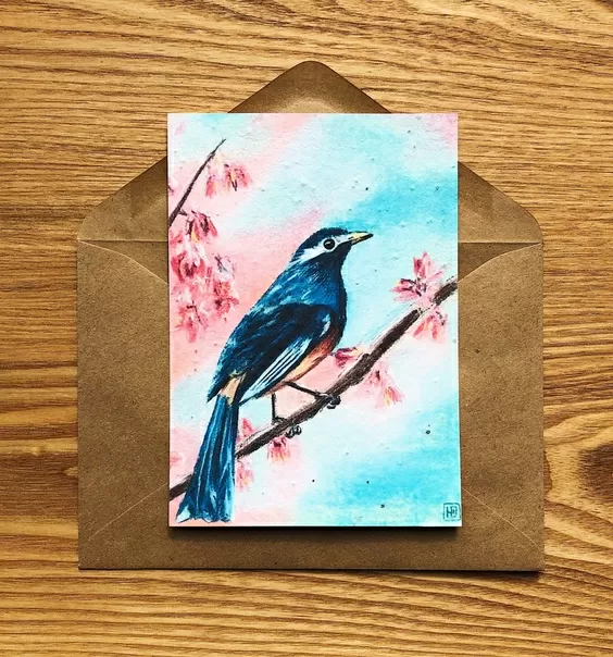 Растущая открытка Птица счастья