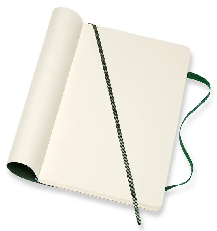 Записная книжка Classic Soft (нелинованная) Large зеленый