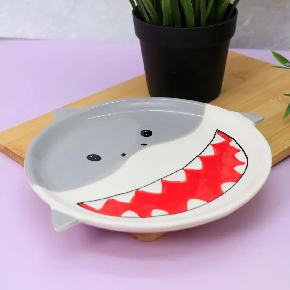 Тарелка керамическая Shark plate