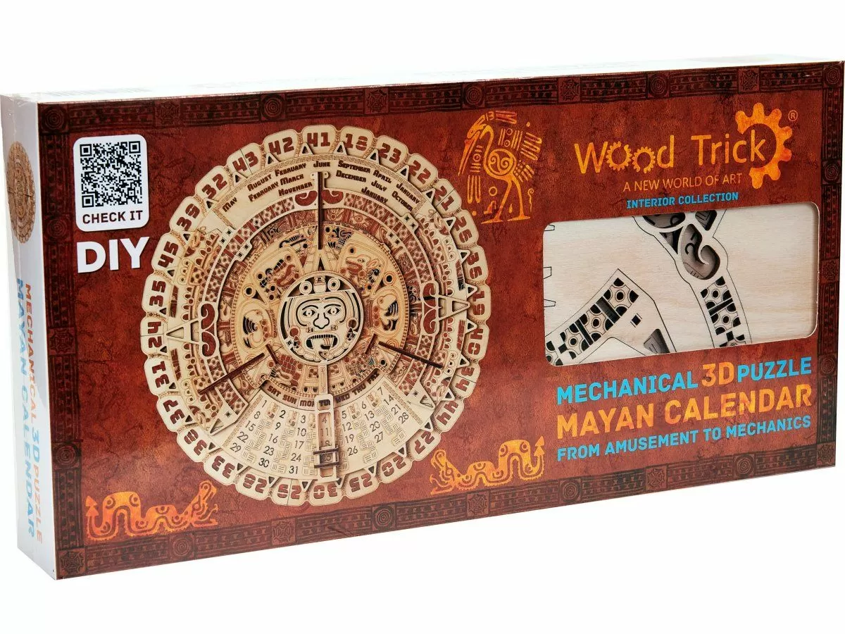 Механическая сборная модель Wood Trick Календарь Майя