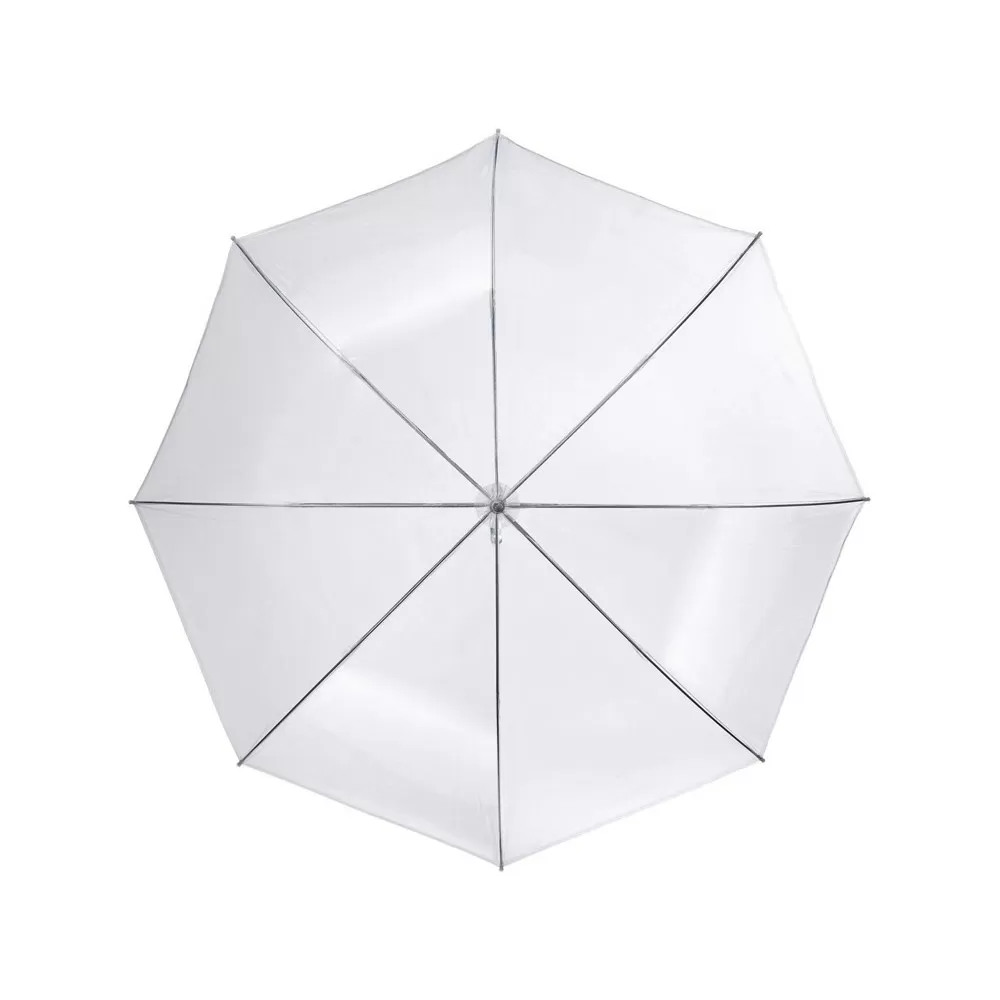 Зонт-трость полуавтоматический, прозрачный