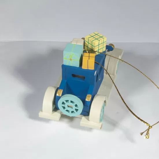 Елочная игрушка Машинка легковая (синий)