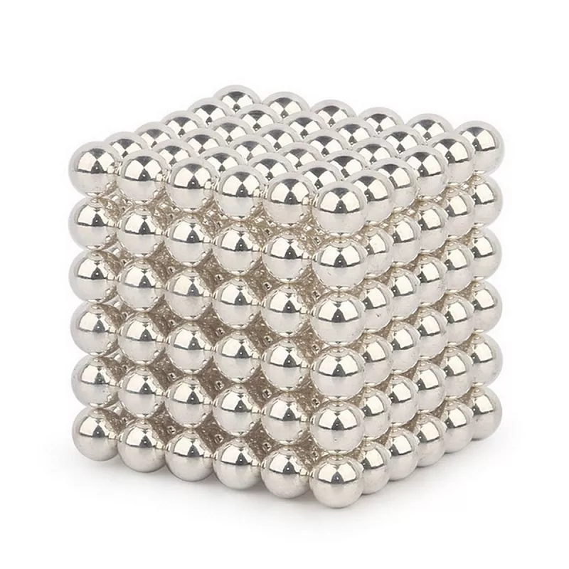 Куб из магнитных шариков 6 мм, жемчужный, 216 элементов