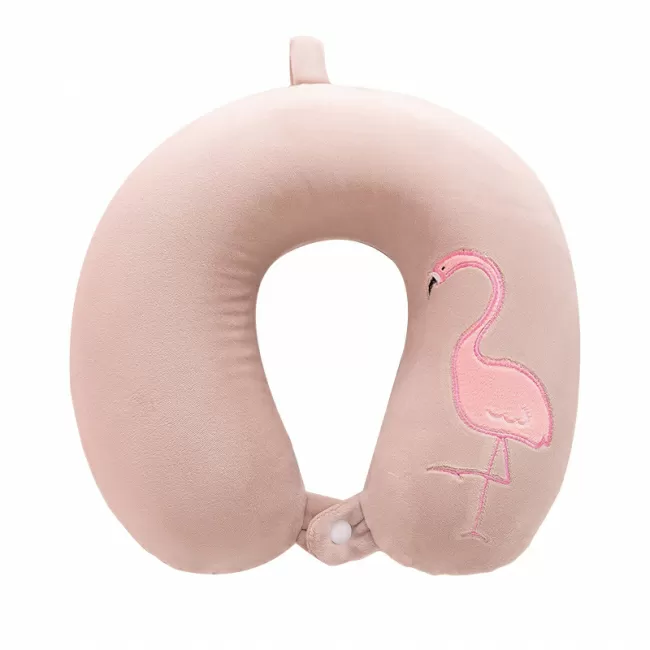 Подушка для путешествий Фламинго (розовая)