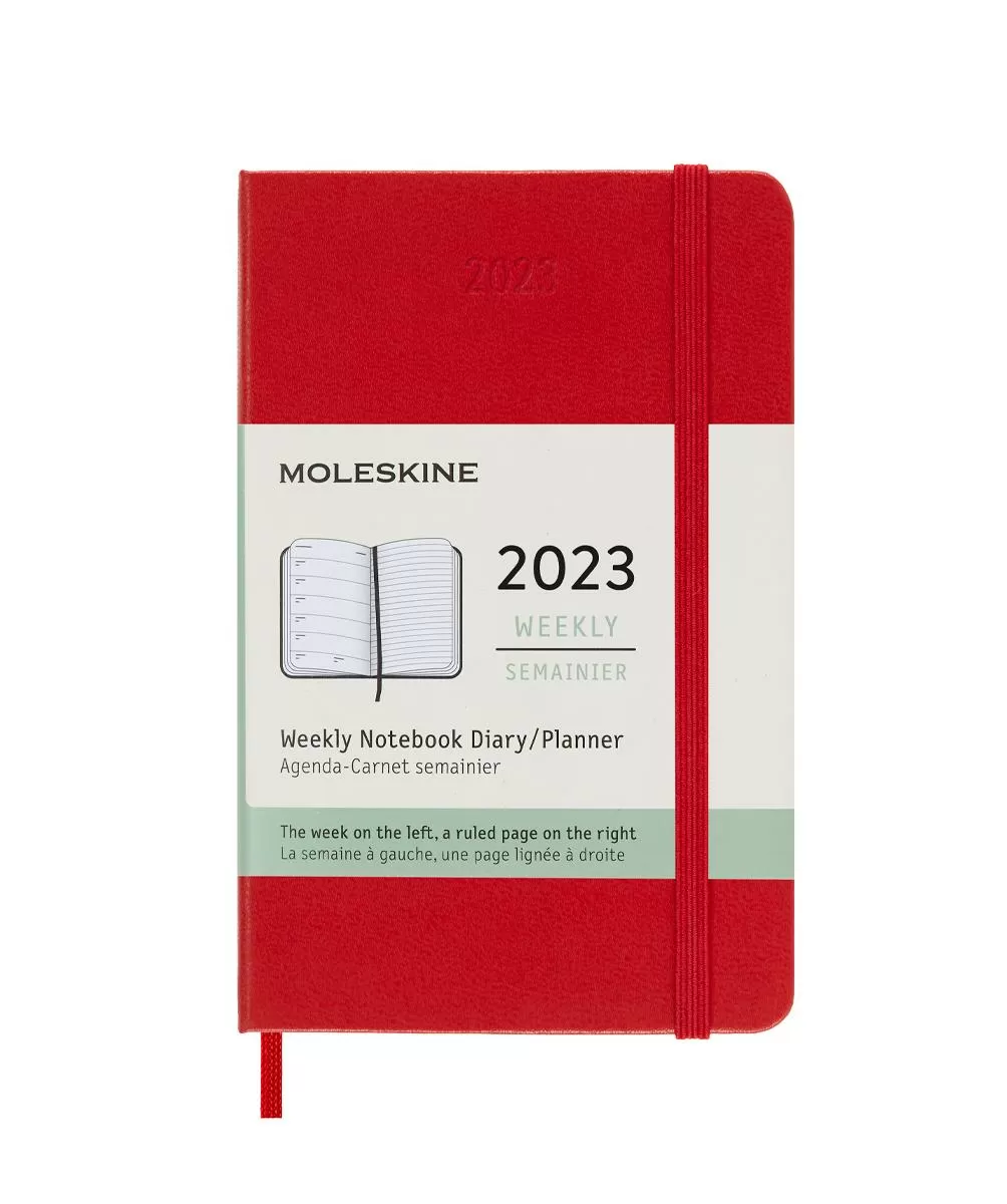 Еженедельник Classic Wknt Pocket красный 2023