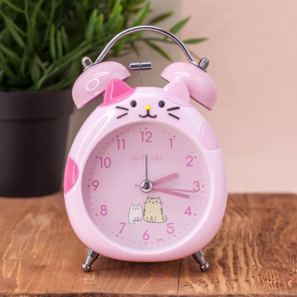Часы-будильник Cat (pink)