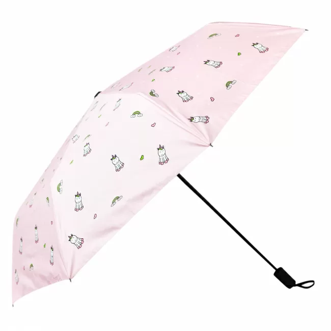 Зонт механический Единорожки (розовый)