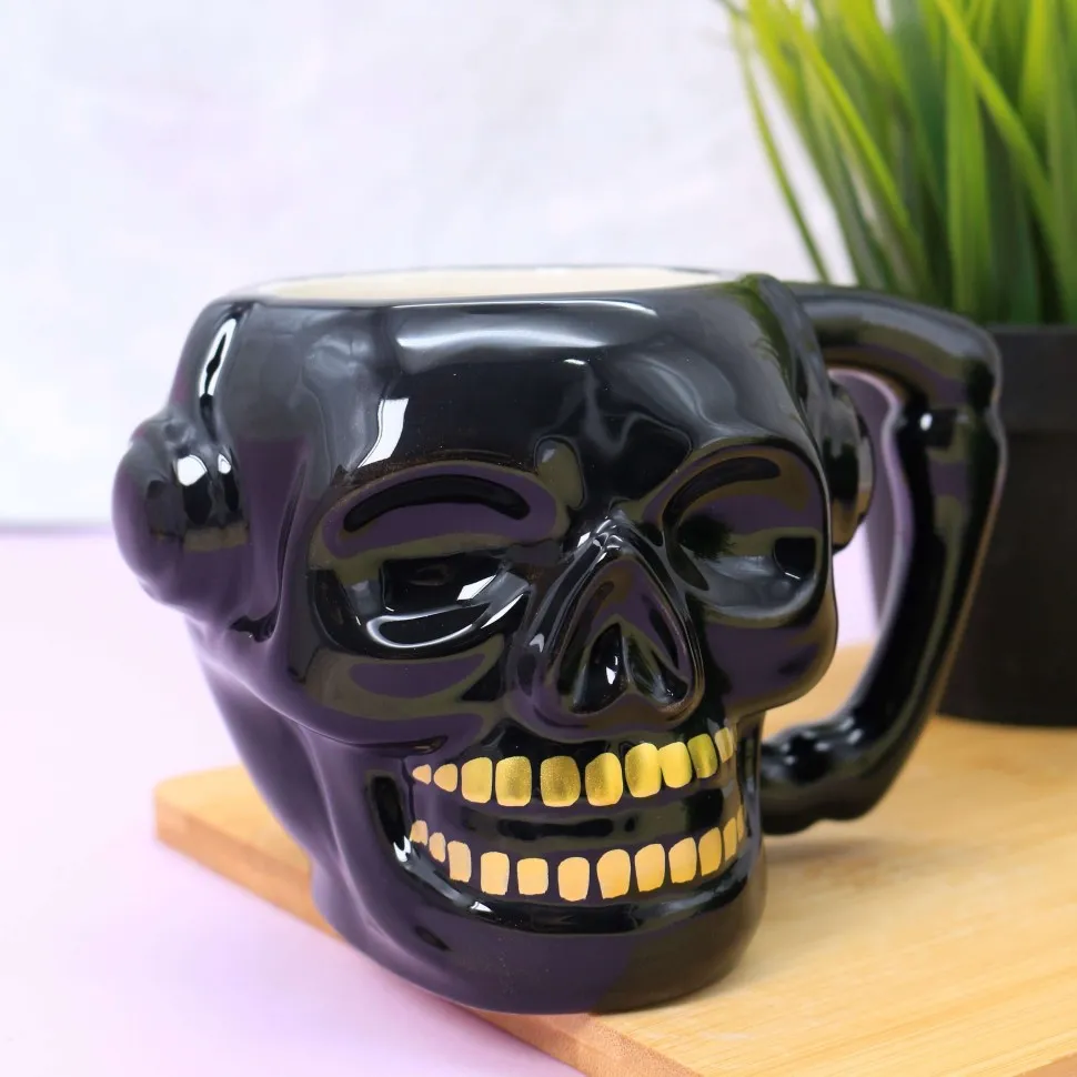 Кружка керамическая Skull (black)