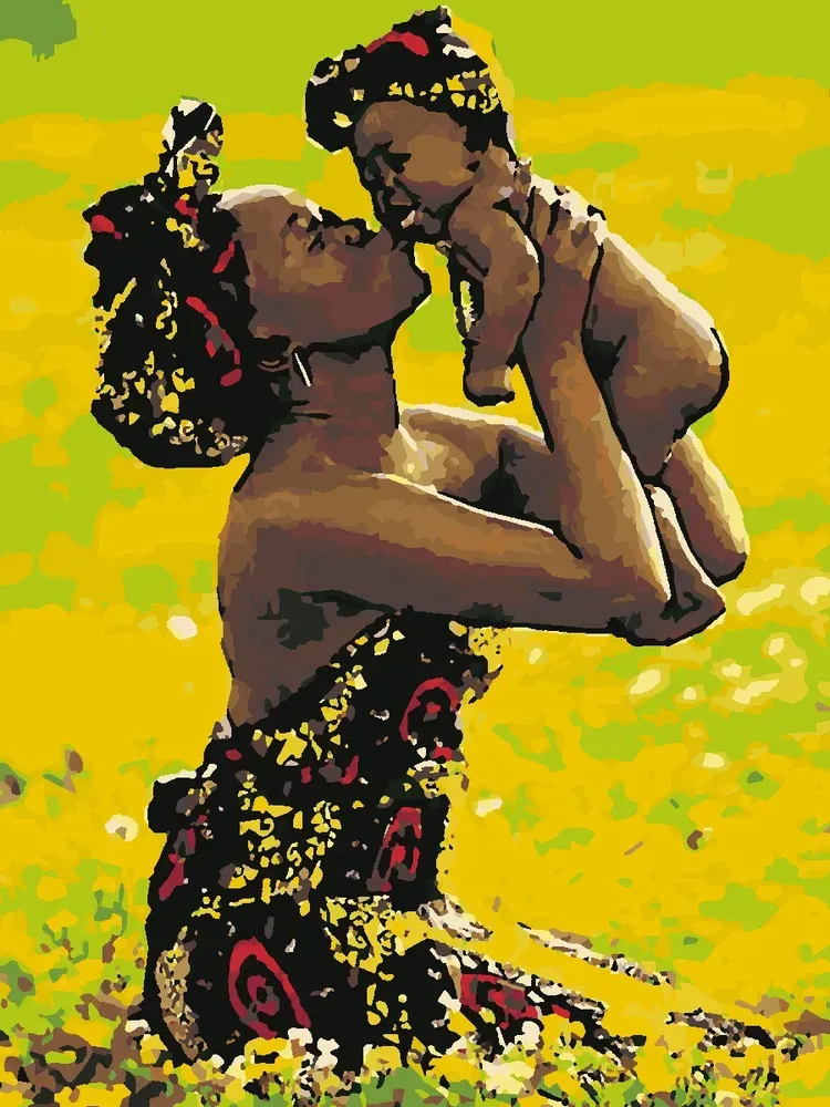 Картина по номерам Мама и ребенок