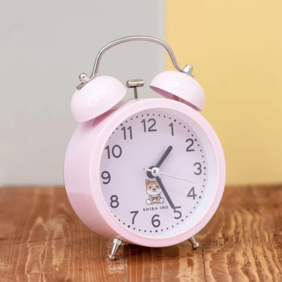 Часы-будильник Shiba-inu (pink)