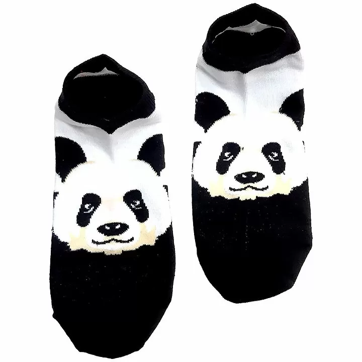 Носки Панда (черно-белый, укороченные), 40-44