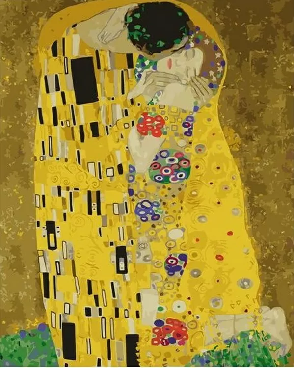Картина по номерам 40х50 Густав Климт. Поцелуй (VA-2215)