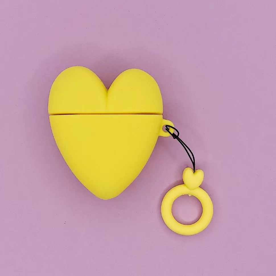Чехол для airpods Heart (yellow)