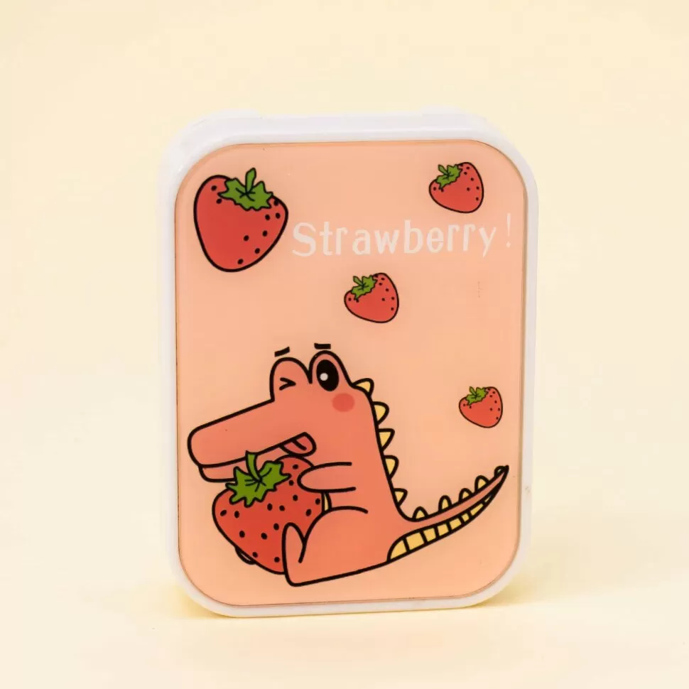 Контейнер для линз Dino-strawberry (pink)