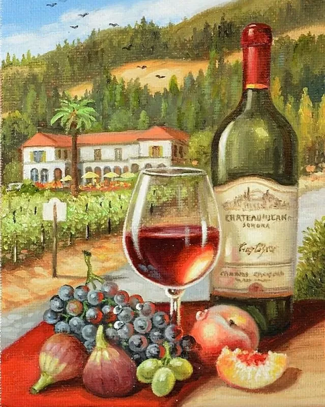 Картина по номерам 40х50 Вилла с виноградником (VA-1137)
