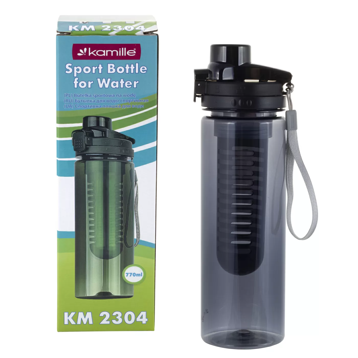 Бутылка для воды Kamille (тёмно-синий), 770 мл.