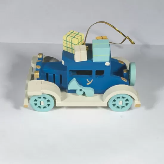 Елочная игрушка Машинка легковая (синий)