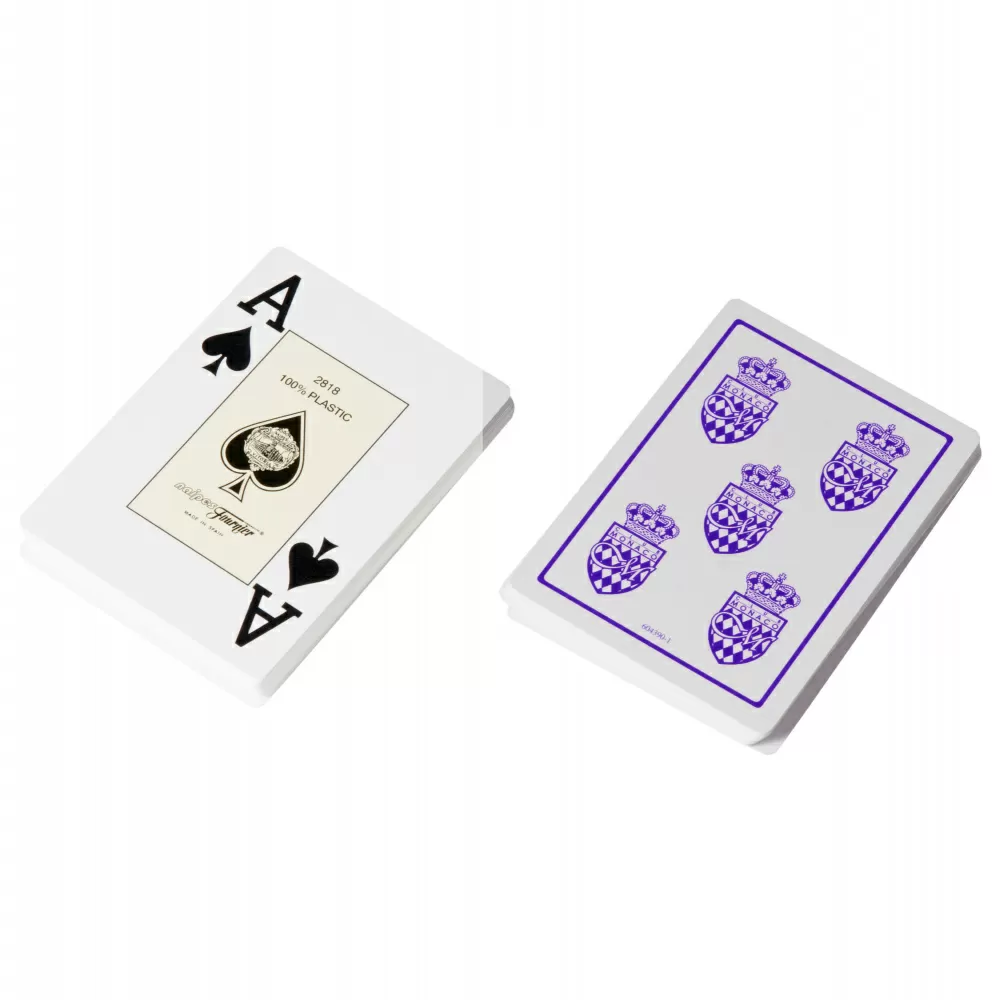 Карты для покера Fouriner Club Monaco 100% пластик, фиолетовые