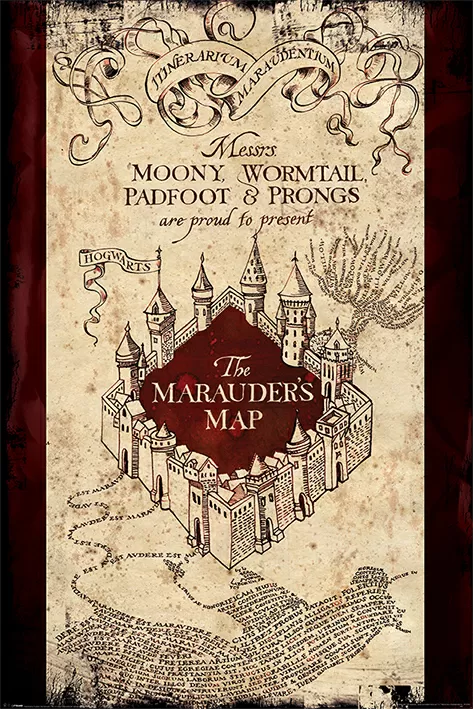 Постер Harry Potter The Marauders Map