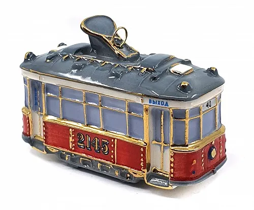 Елочная игрушка Ретро трамвай