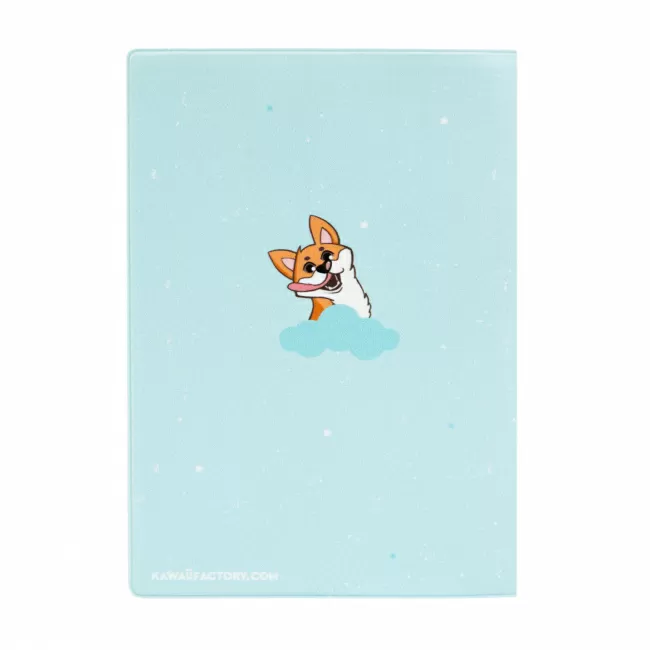 Обложка для паспорта Корги на голубом