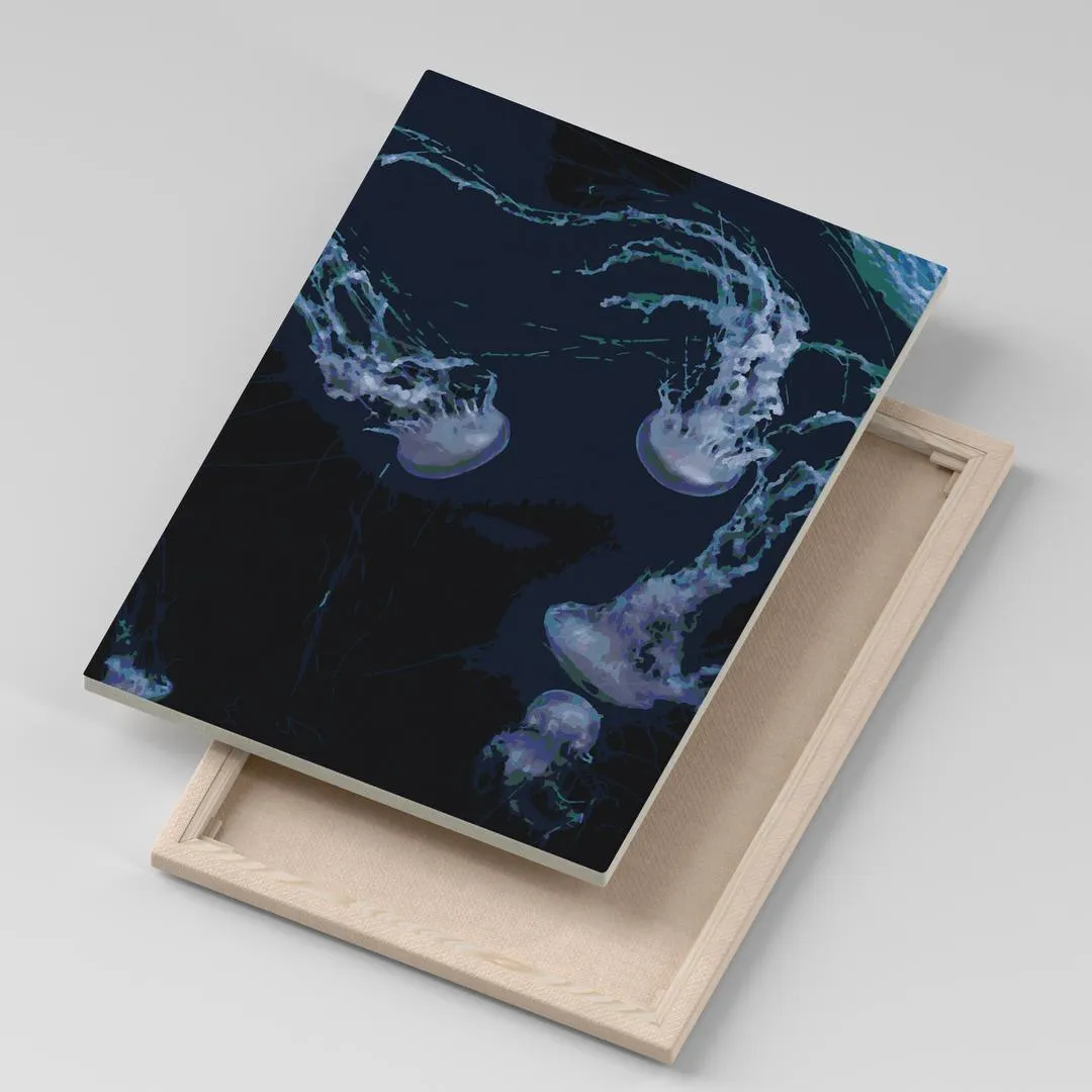 Картина по номерам Голубые медузы 40x50