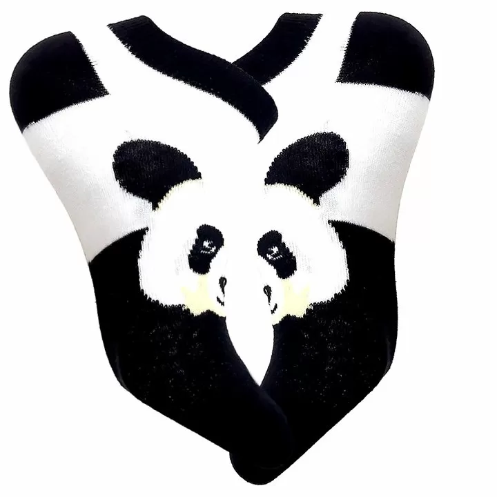 Носки Панда (черно-белый, укороченные), 40-44