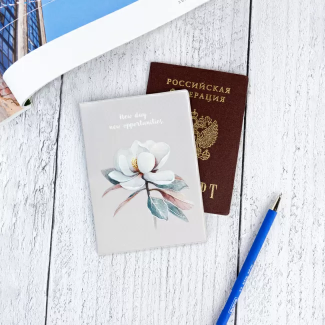 Обложка для паспорта Магнолия