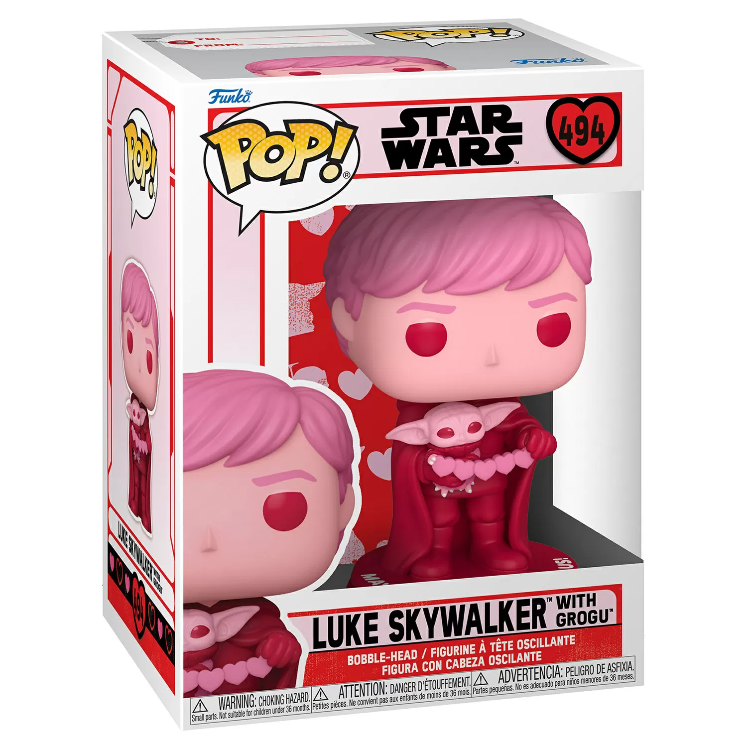 Фигурка Funko POP! Bobble Star Wars Valentines Luke Skywalker With Grogu (494) 60125