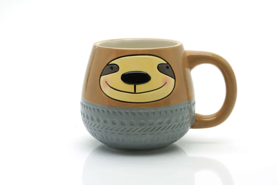 Кружка керамическая Happy sloth (brown)