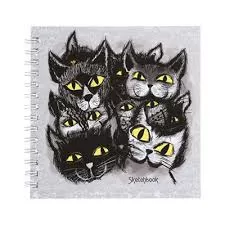 Скетчбук Черные коты (графика), 80 л